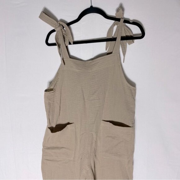 Smash + Tess for The Jilly Box Beige Organic Cotton Romper Jumpsuit S NWT - Picture 16 of 16